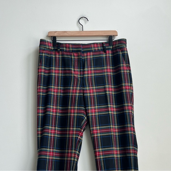 Talbots Wool Hampshire Ankle Tartan Celebrating Holiday Plaid Pants 12P money - Picture 4 of 13